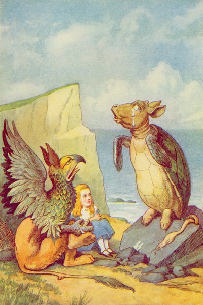 The Mock Turtle and the Gryphon, Illustration from 